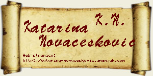Katarina Novačesković vizit kartica
